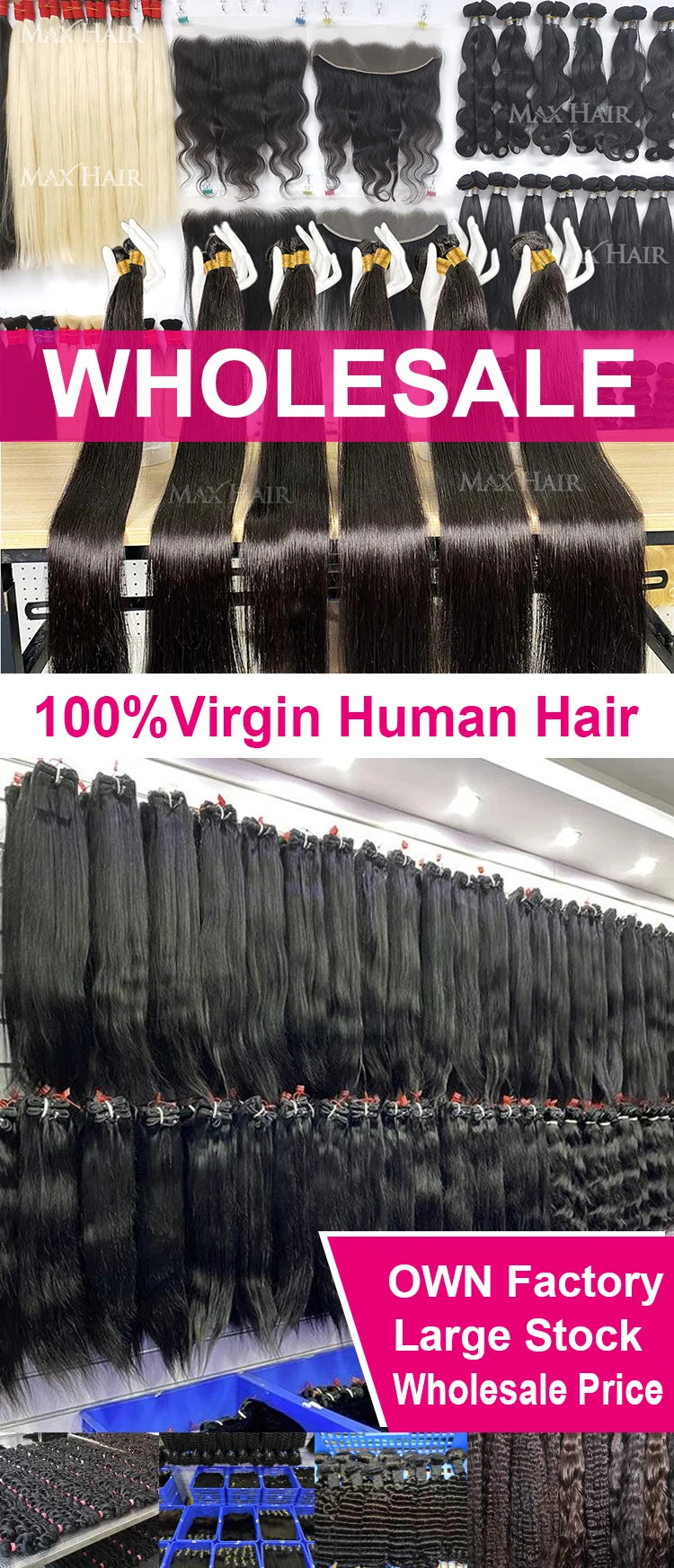 Virgin Remy Black Straight Raw Indian Vietnamese Russian Bulk Human Hair Bundles For Braiding 100%  Human Hair Bulk Extensions