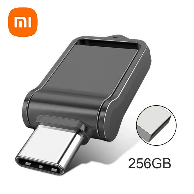 Xiaomi 2TB 3.2 Flash Drive USB Type-c 2-In-1 High Speed Transfer Metal U Disk Waterproof Universal For Mobile Phone Computer