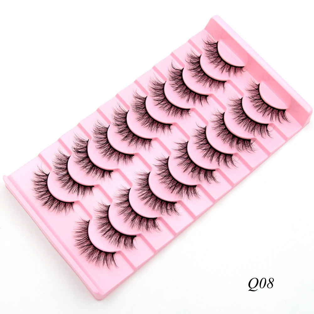 Visofree 3/10 Pairs Faux Mink Lashes Make Up Eyelashes Thick False Cils Natural Eyelash Extension Hand Made Fake Eyelashes Q03