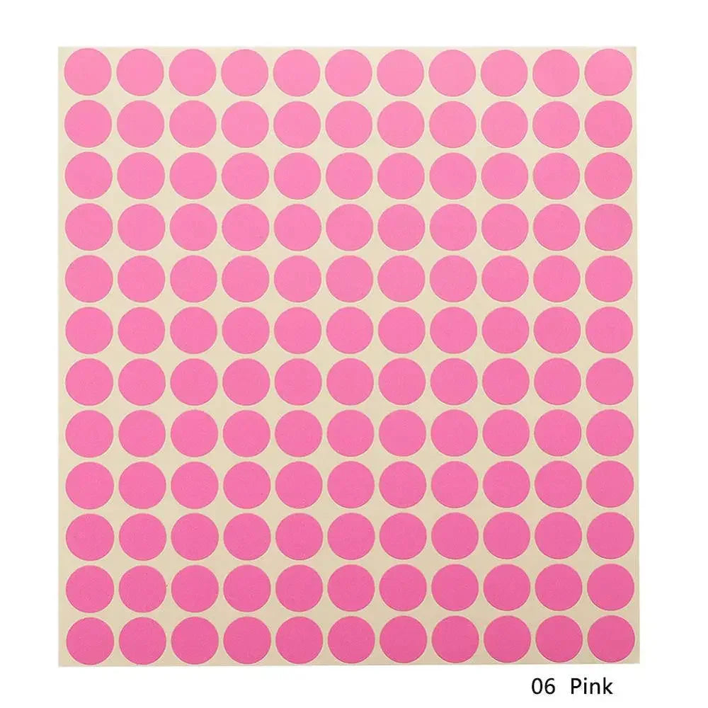 1 Sheet of 132 Blank Round Stickers Labels for Essential Oil Bottle Cap Lid Water Resistant 7 Color Sticker 13mm DIY