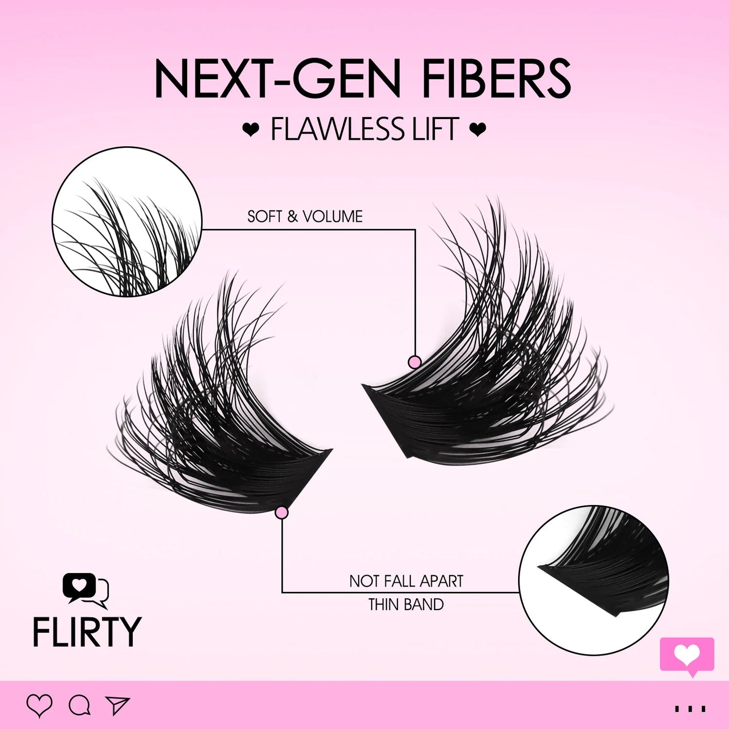 WOSHEER Fluffy Lash Clusters Kit 100D Thick Eyelash Clusters Wispy Individual Lashes 8-18mm Cluster Eyelash Extension Viralgem Store