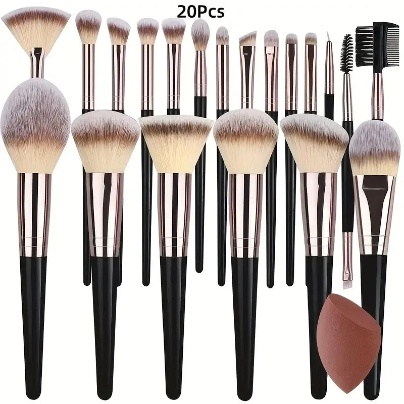 3-20PCS Makeup Brushes Set Soft Fluffy Eyeshadow Foundation Concealer Blending Blush Brush Kabuki Professional Women Beauty Tool Viralgem Store