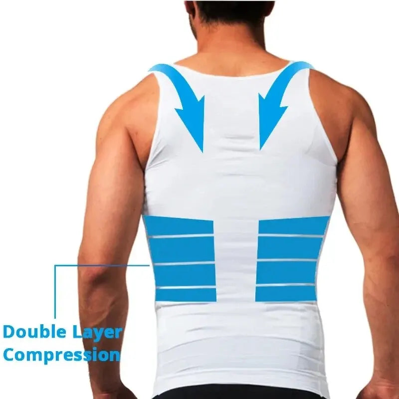 YBFDO Men Body Shaper Slimming Compression Vest Undershirt Seamless Waist Trainer Tank Top Belly Control Weight Loss Shapewear Freshlook Styles