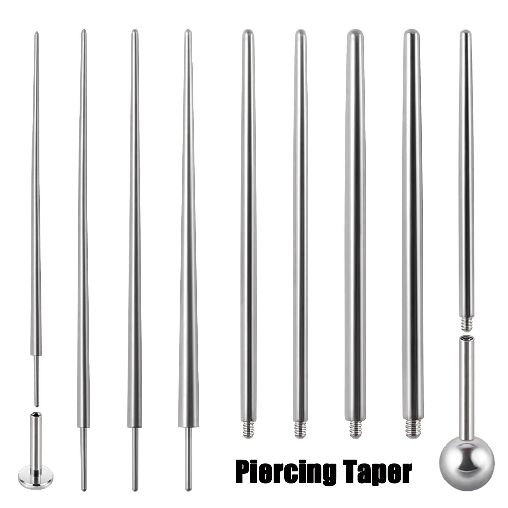 Surgical Steel 14/16/18G Insertion Taper Easy For Thread Threadless Piercing Earrings Jewelry Wear Easy Tool Viralgem Store