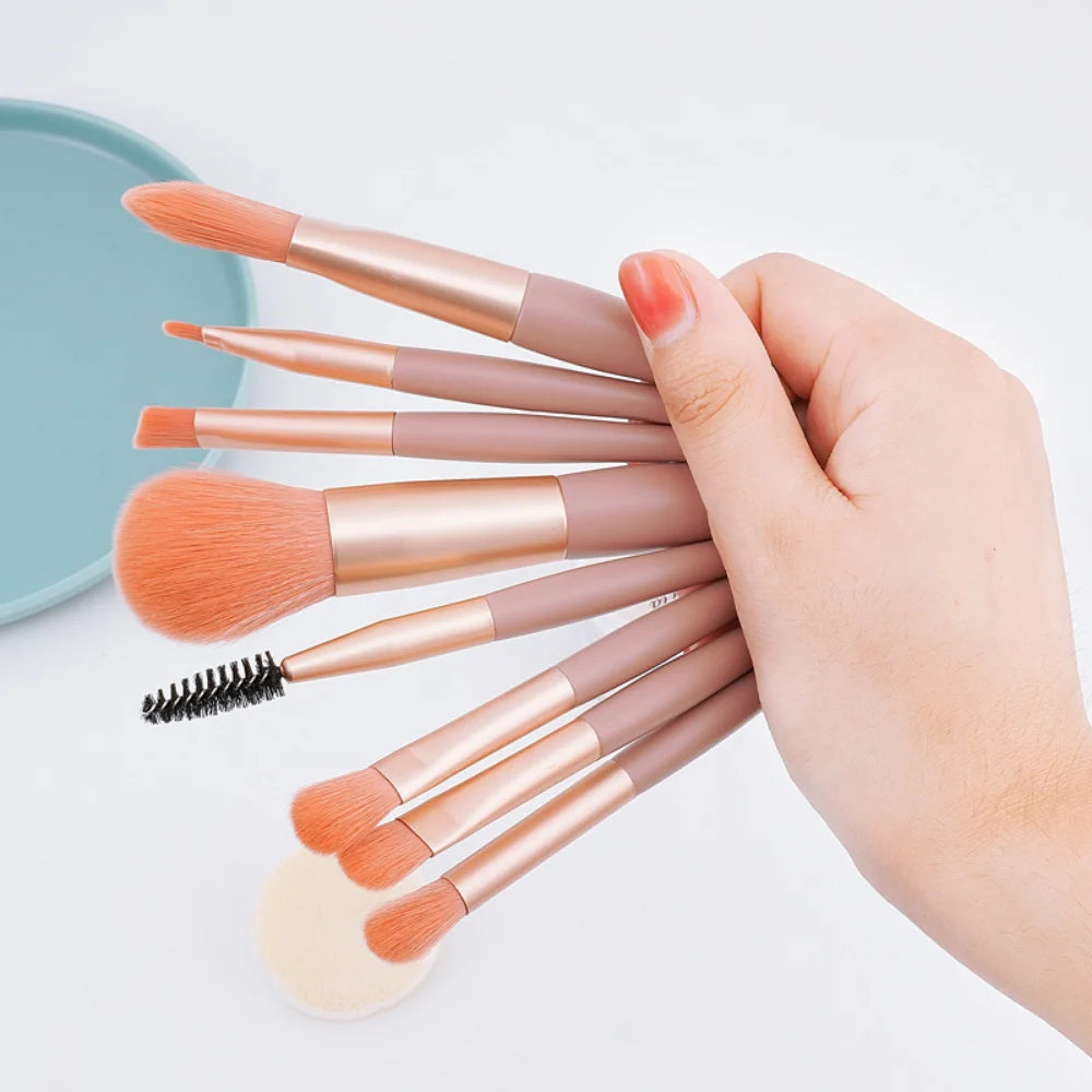 8-13Pcs Soft Makeup Brushes Set Eye Shadow Foundation Brush Women Cosmetic Brush Powder Blush Blending Brush Make Up Beauty Tool