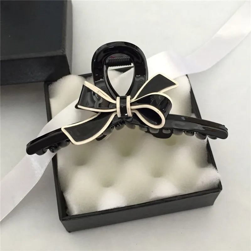 11CM Simple Casual Korean Acrylic Large Women's Hair Clip Claw Elegant Bow-knot Design Hair Accessories Ponytail Clips Headdress