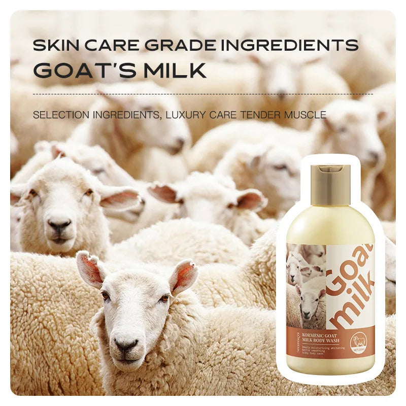 250ml Goat Milk Shower Gel Body Cleanser Remove Body Date Skin Nourishes and Balance The Skin Moisturizes and Lighting