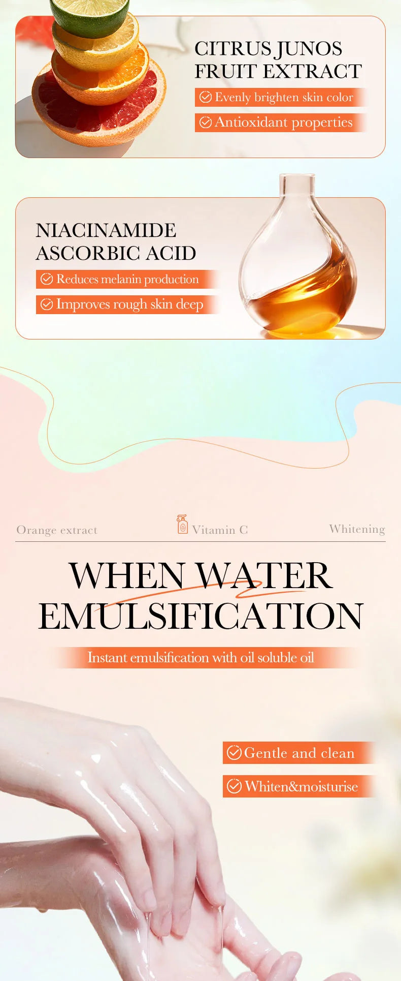 250Ml Vitamin C Whitening Cleansing Body Wash Whitening Shower Oils Beauty Health Body Cleansers Viralgem Store