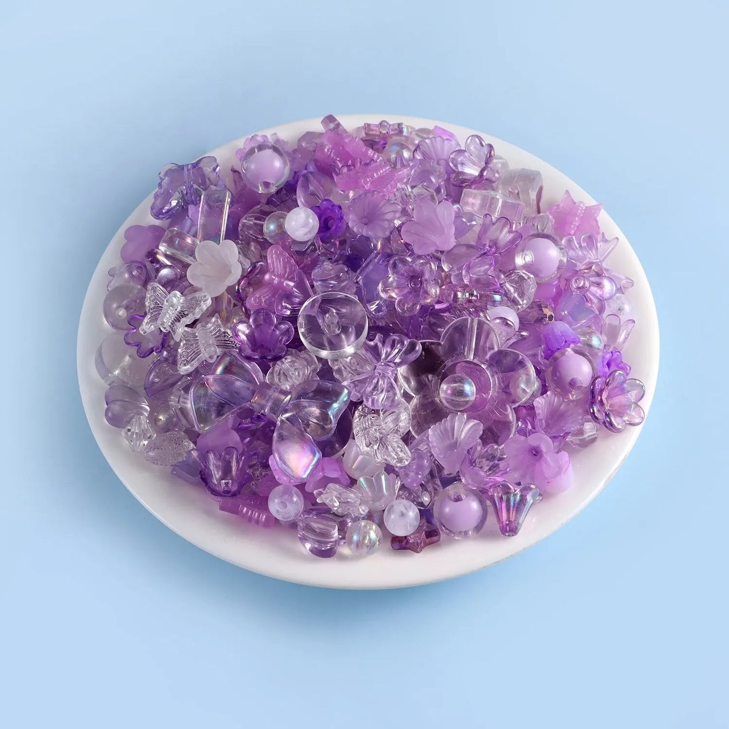 1bag Mixing Style Candy Color Acrylic Beads For DIY Handmade Bracelet Jewelry Making Phone Chain Accessories Viralgem Store