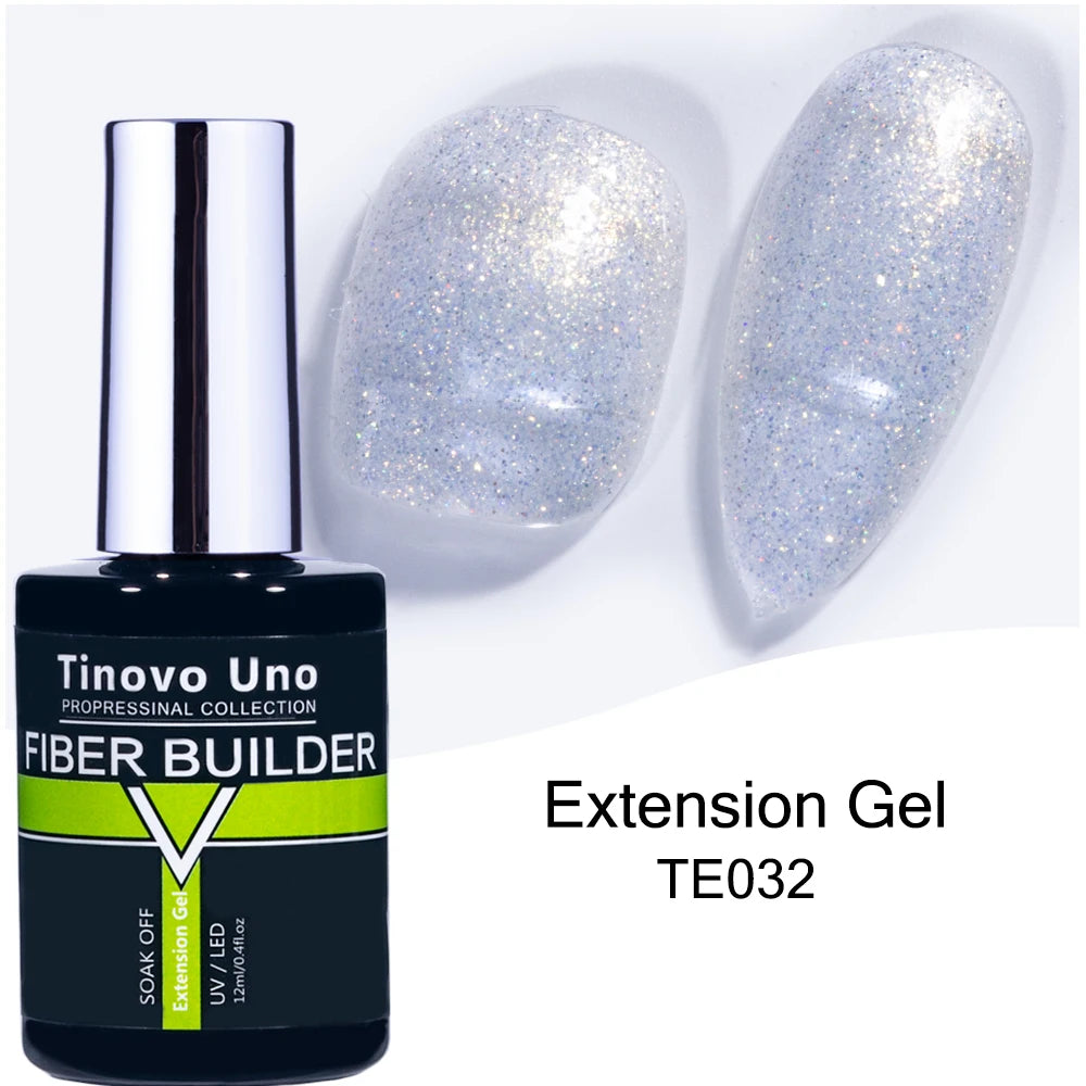 Tinovo Uno 41 Colors Builder Nail Gel in A Bottle Fiber Gel for Extensions Semi Permanent UV Building Poly Acrylic Nails Liquid