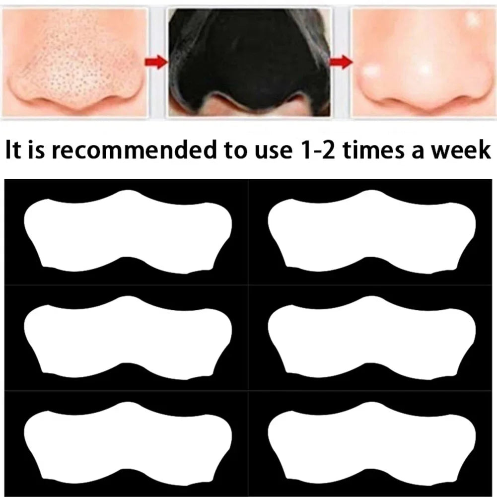 10PCS Nose Blackhead Remover Mask Deep Cleansing Skin Care Shrink Pore Acne Treatment Mask Nose Black Dots Pore Clean Strips Viralgem Store