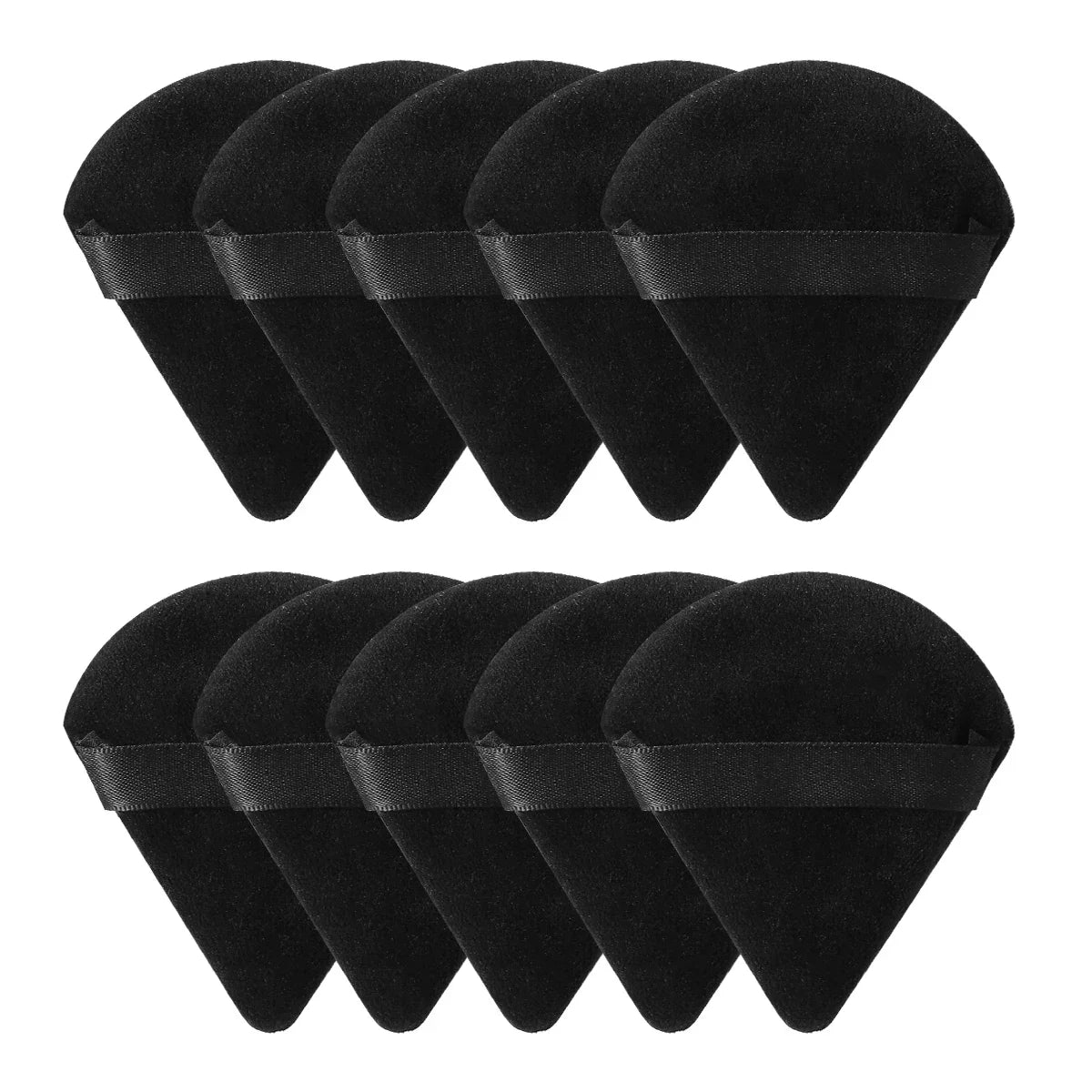 10/20Pcs Triangle Velvet Powder Puff Pizza Flours Mini Face Makeup Sponge Cosmetics Washable Lightweight Makeup Tool