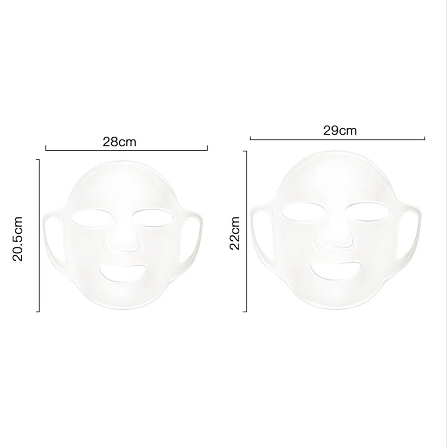 1pcs Silicone Face Mask Holder Silicone Moisturizing Facial Mask Cover Transparent Packaging Sheet Masks Beauty Face Tool