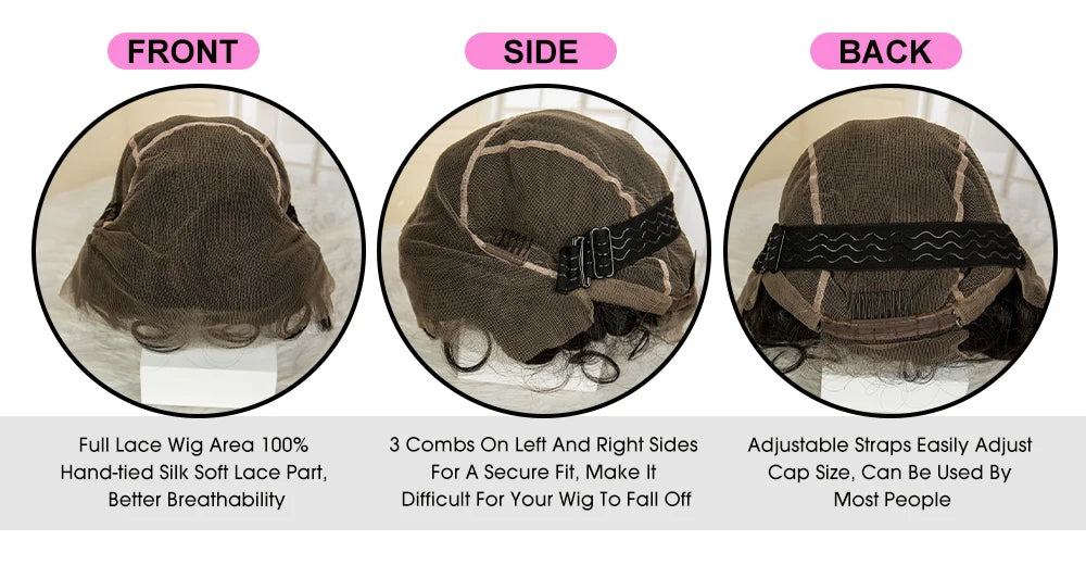 Synthetic Full Lace Handmade Bantu Braided Wigs Short Cute Natural Braided Lace Wigs with Baby Hair for Women