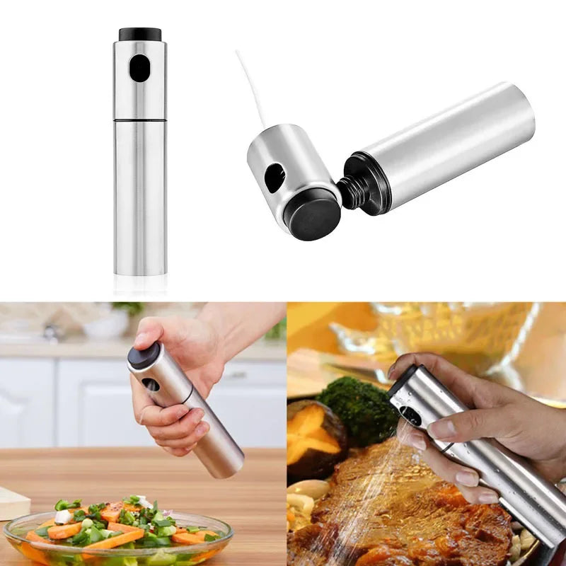 Stainless Steel Oil Sprayer Kitchen Accessories Olive Pump Spray Bottle Oil Sprayer Pot Cooking Tool Sets Kitchen Gadgets Tools