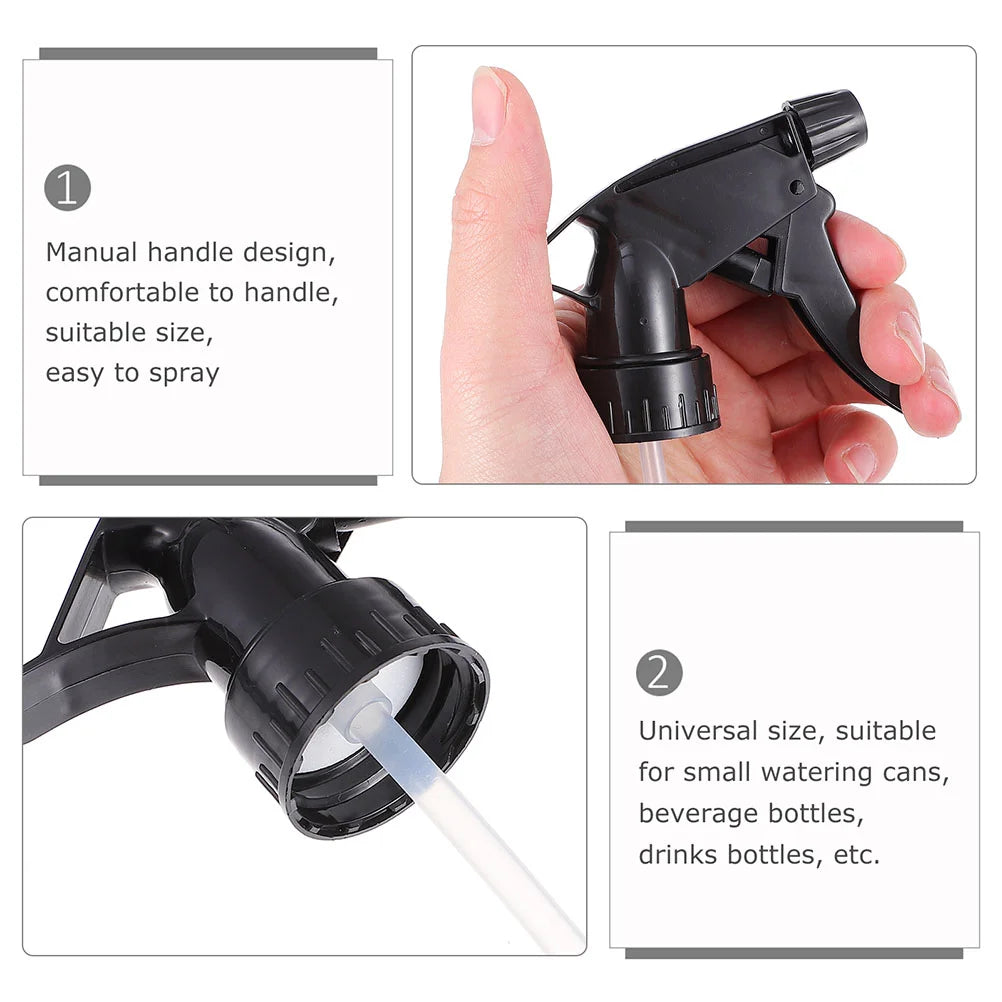 10 PCS Spray Bottle Nozzle Trigger Nozzles Plastic Heads Sprayer Black Top Replacement Watering Paint Jacket Mist