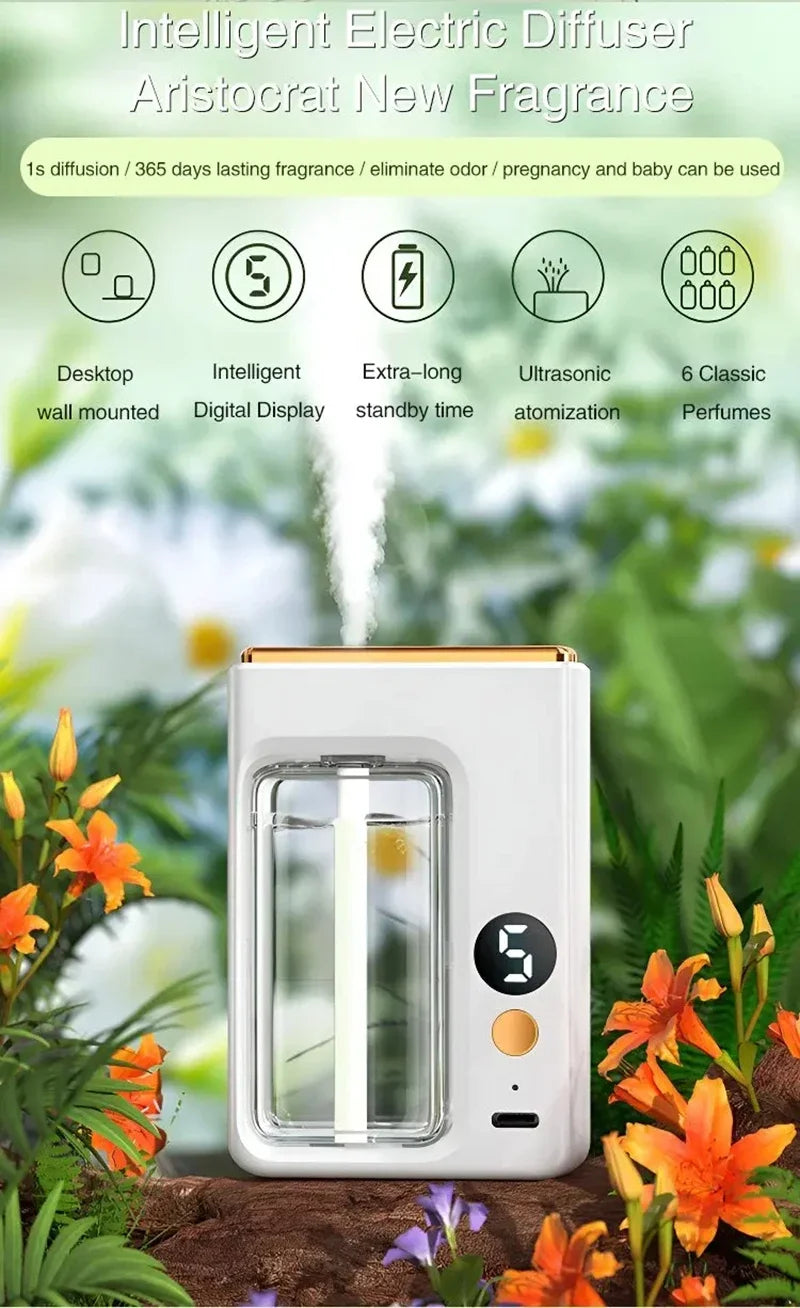 Xiaomi Automatic Diffuser Aromatherapy Car Perfume with Display Essential Oil Humidifier Bathroom Deodorization Air Freshener