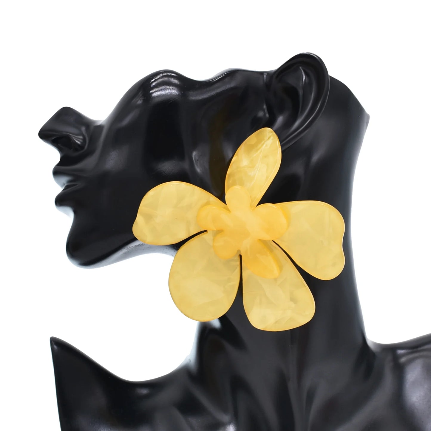 Acrylic Fashion Big Flower Pendant Earrings Double Layer Flowers Women's Earrings for Women 2023 New Party Jewelry Gifts