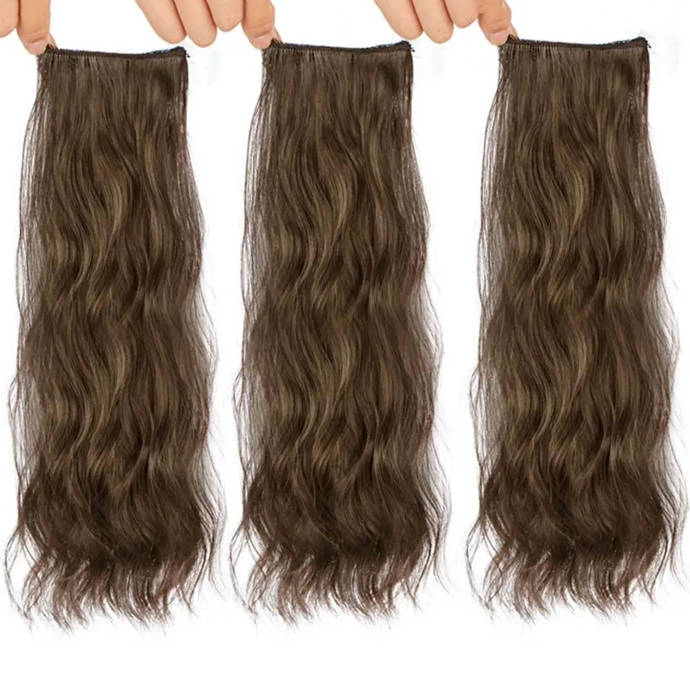 1PC Synthetic Curly Pad Hair Piece Top Two Side Invisible Thickened Hair Root Pad Fluffy Wavy High Natural Hair Extension