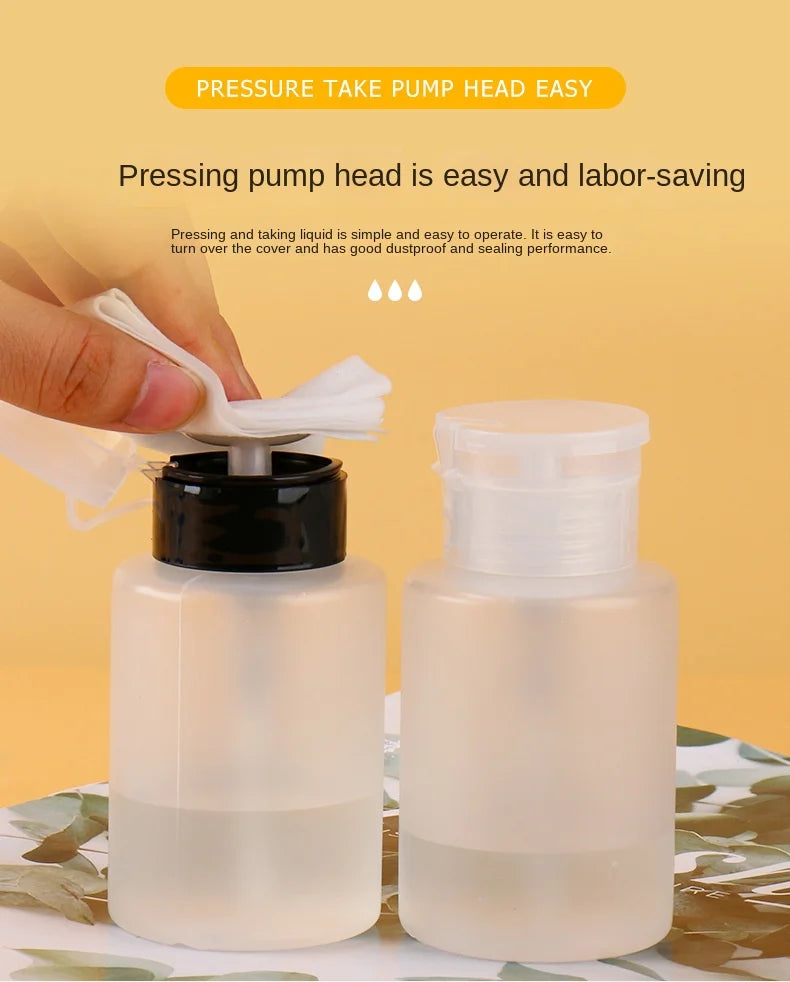 60/150/ml Nail Refillable Bottles Empty Press Pump Dispenser Nail Art Polish Remover Cleaner Makeup Bottle Manicure Tool