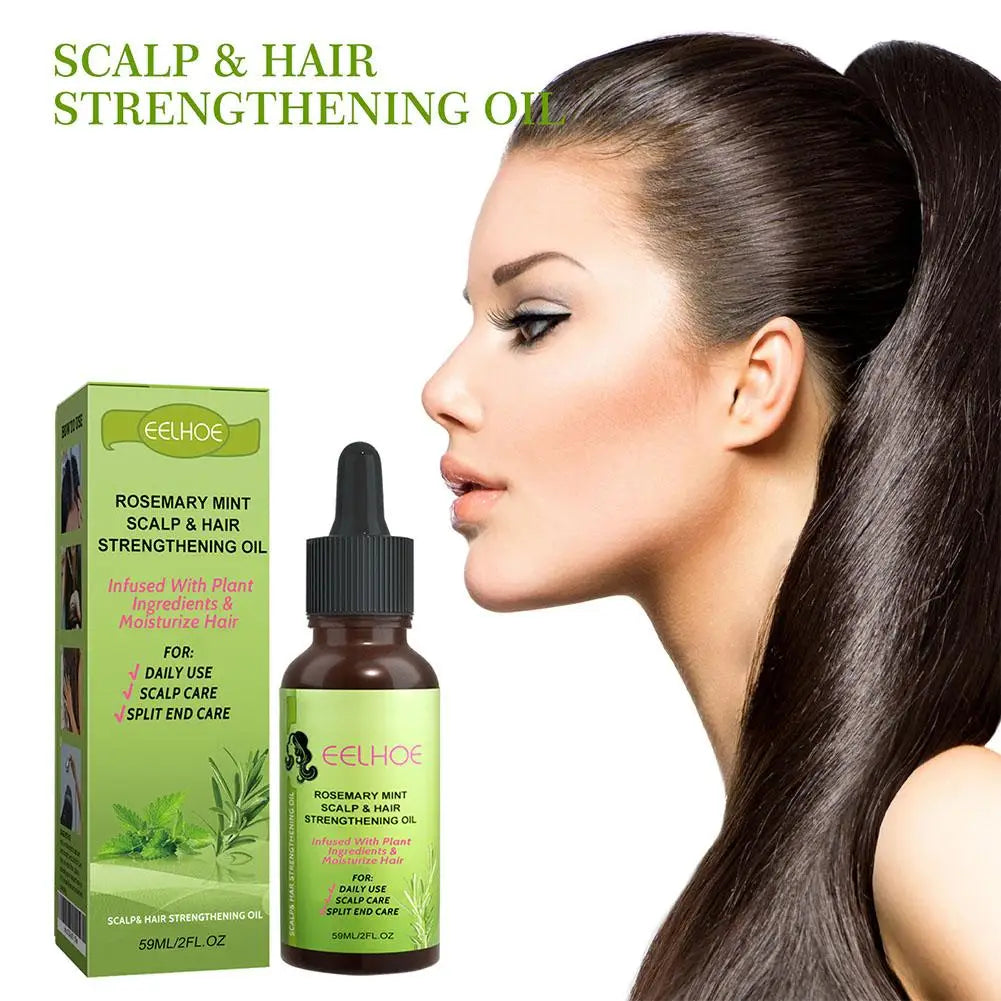 30ml/59ml Batana Rosemary Mint Scalp Hair Strengthening Oil Biotin Essential Oils Nourishing Treatment Split Ends Dry All Types Viralgem Store