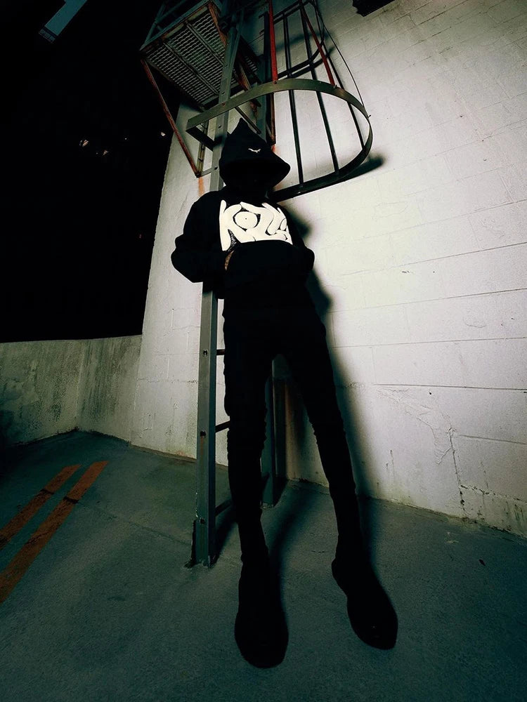 Women Graphic Foaming Printed Hoodies Gothic Long Sleeve Loose Sweatshirts Men Autumn Winter Y2k Punk Hooded Pullovers