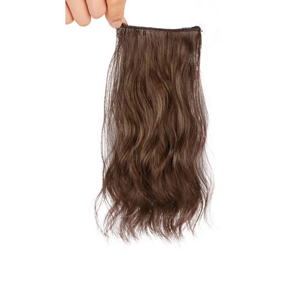 1PC Synthetic Curly Pad Hair Piece Top Two Side Invisible Thickened Hair Root Pad Fluffy Wavy High Natural Hair Extension