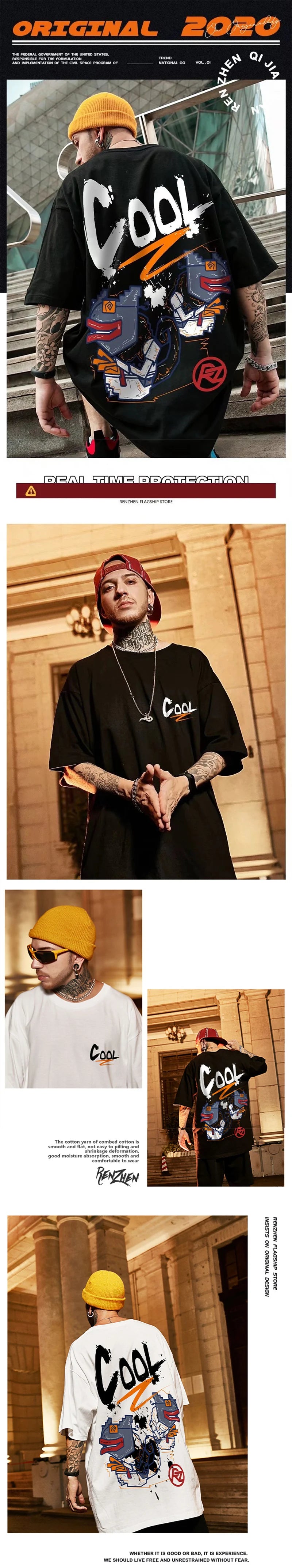 Summer Men's T-shirts 2023 Cool Funny Graphic Print T Shirt Letter Retro Cool Design Streetwear Short Sleeve Tee Top Y2K Clothes