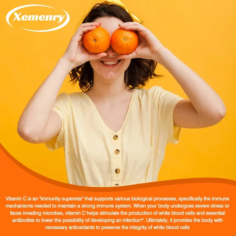Vitamin C Capsules 1000mg - Immune System and Collagen Booster, Skin Health, AntioxidantSupplements