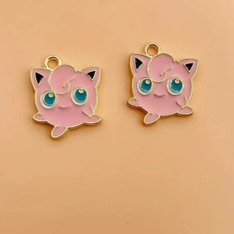10pcs Cartoon Anime Character Enamel Charms Earring Pendant for Making DIY Keychain Necklace Drip Oil Metal Jewelry Accessories