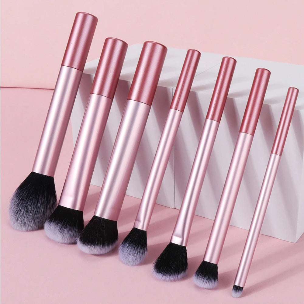 7 Professional Makeup Brush Set, Blush Brush, Loose Powder Brush, Concealer Brush, Eye Shadow Brush, Full Set of Travel Gift Set