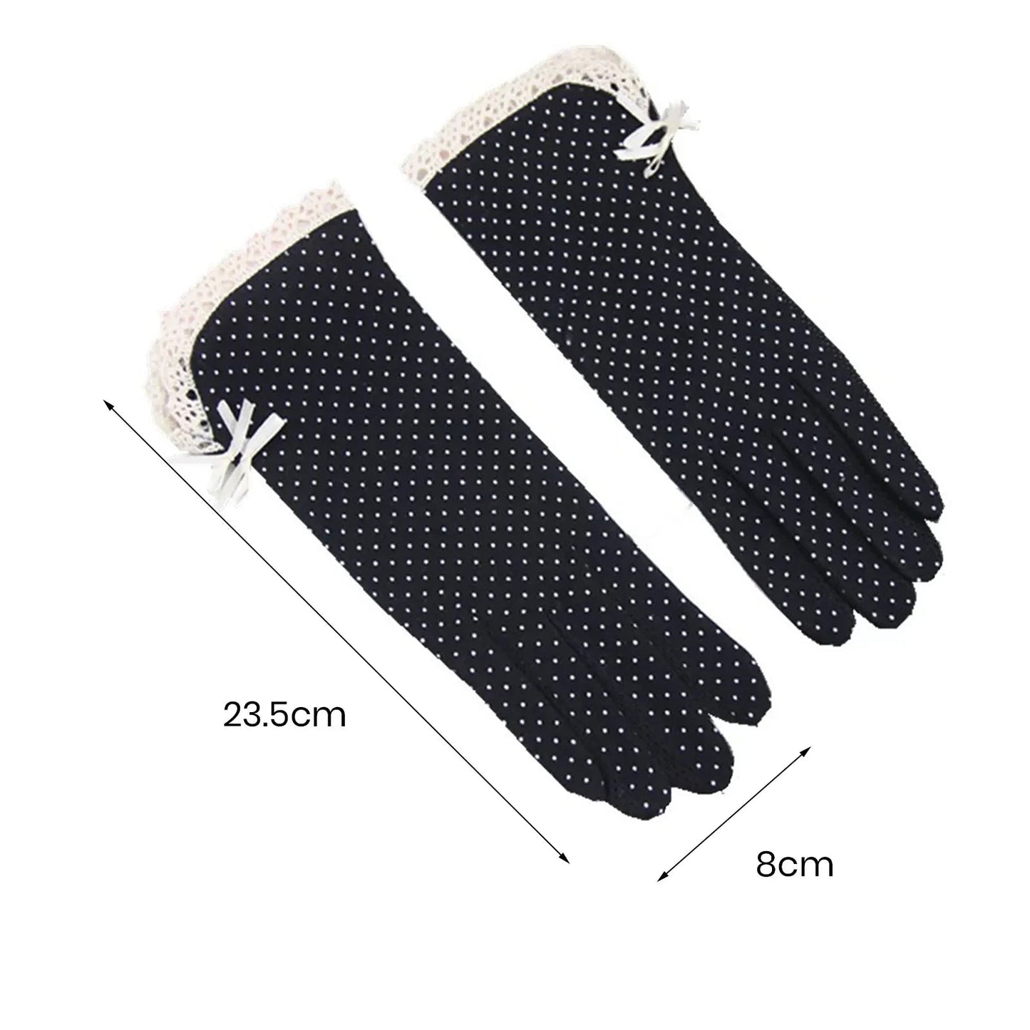 1 Pair Summer Gloves Driving Riding Mittens Dot Full Finger Gloves Non-Fading Sunscreen Gloves Viralgem Store