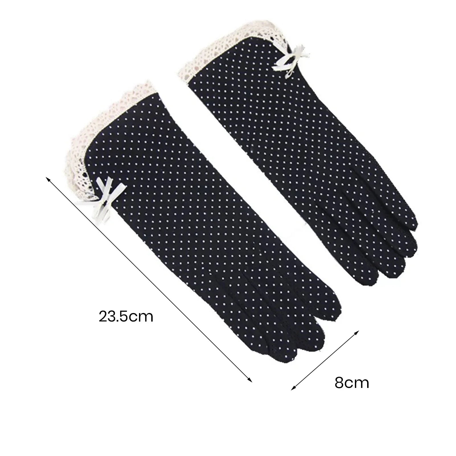 1 Pair Summer Gloves Driving Riding Mittens Dot Full Finger Gloves Non-Fading Sunscreen Gloves Viralgem Store