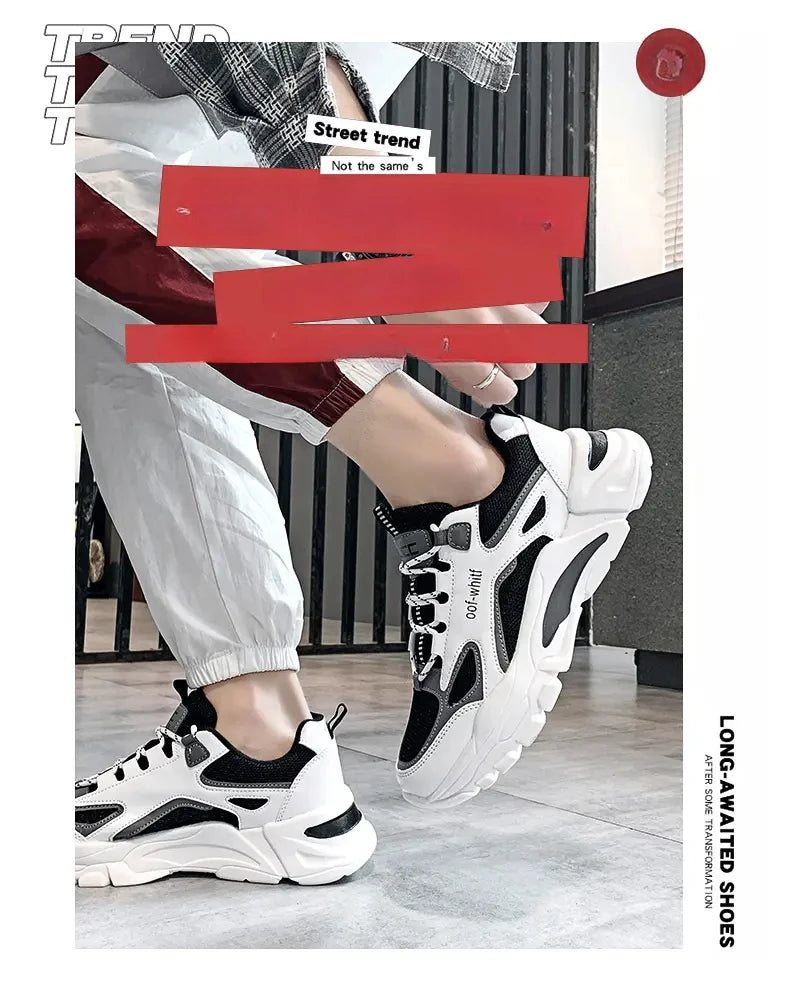 2024 New Men Sneakers Mesh Breathable Outdoor Running Shoes Fashion Casual Tennis Shoes Lightweight Comfortable Male Sport Shoes