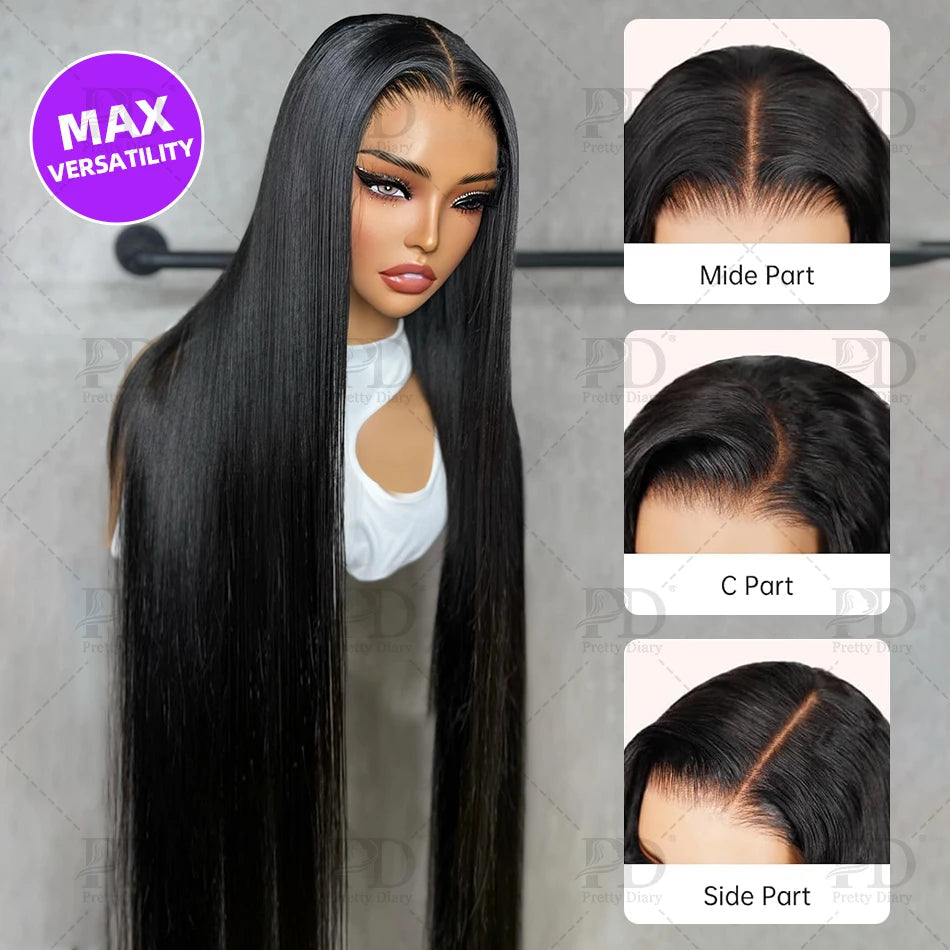 200% Pre Cut Wear and Go Glueless Wig Human Hair 5x5 Pre Cut Hd Lace Closure Wigs Bone Straight Pre Plucked Soft 100% Human Hair Viralgem Store