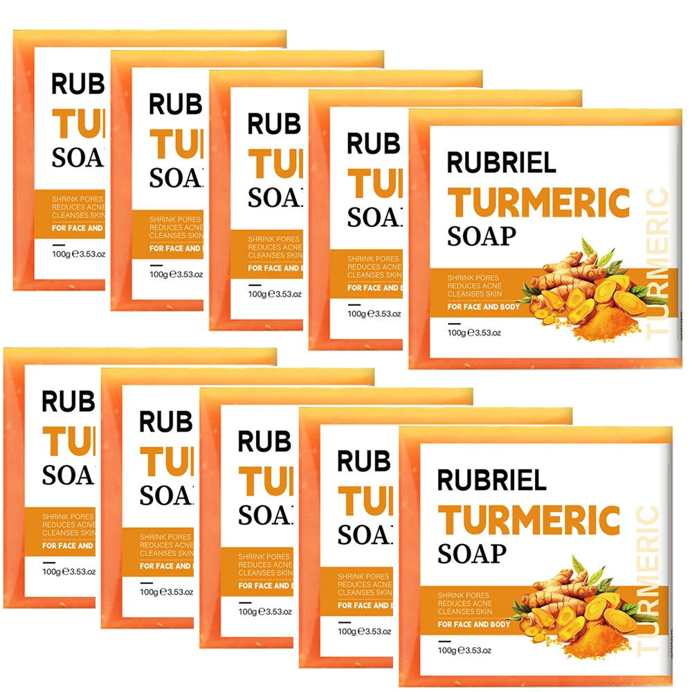 100g  Original Turmeric Soap For Dark Spot Skin Whitening Facial Body Hand Make Soap Bar Deep Cleaning Ginger Moisturizing Viralgem Store