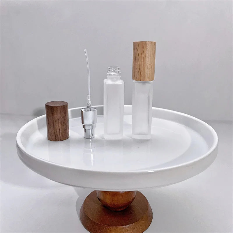 10ml Frosted Glass Perfume Bottle Refillable Square Press Spray Bottle Empty Atomizer Fine Mist Sample Vials Cosmetic Container Viralgem Store