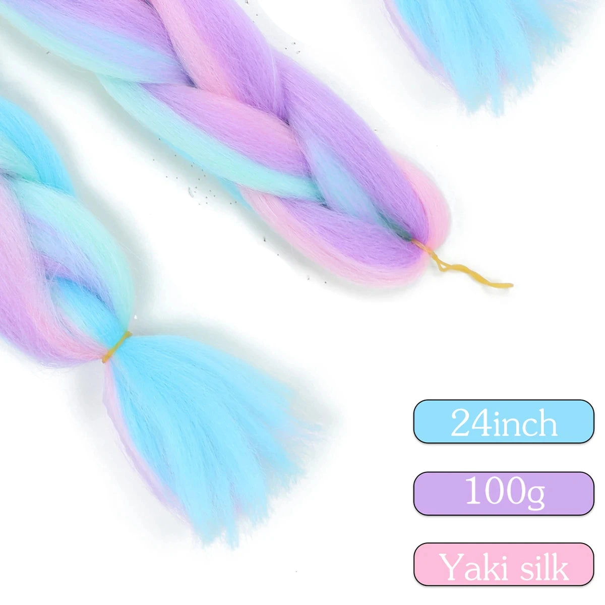 24" Synthetic Yaki Braids Hair kanekalon Ombre Braiding Hair Jumbo Braid Hair Extension For Women Hundreds of colors DIY Hair