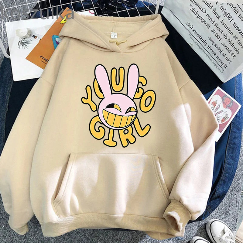 The Amazing Digital Circus Jax Hoodies Fashion Women Harajuku Funny Kawaii Hoodies Unisex Casual Vintage Pullovers Sweatshirts