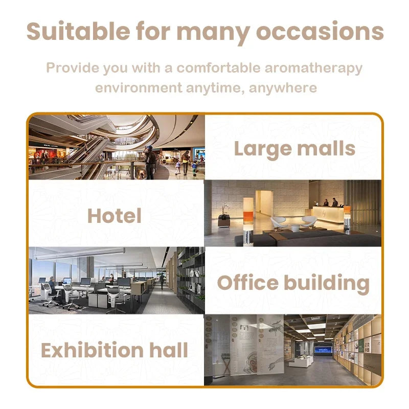 10000m³ Metal Aroma Diffuser 2000ML Perfume Flavoring Essential Oils Capacity Commercial Fragrance Electric Smell for Home WIFI Viralgem Store