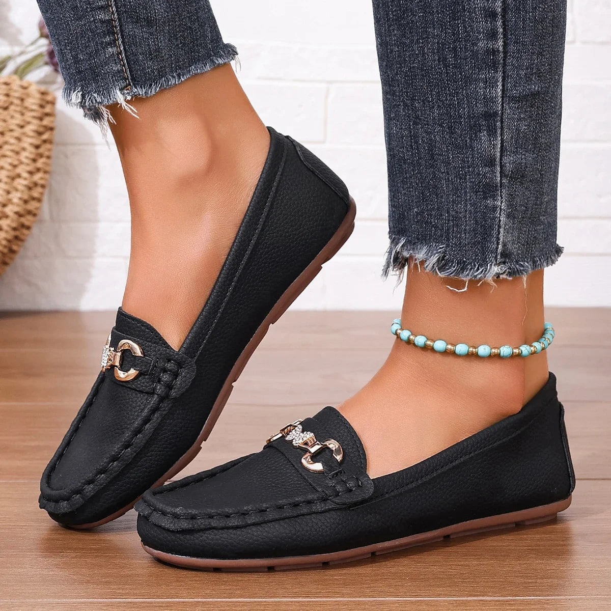 Women's Casual Slip on Mary Jane Shoes 2025 Spring Autumn New Fashion Round Toe Solid Soft Sole Flat Loafers Zapatos De Mujer Viralgem Store