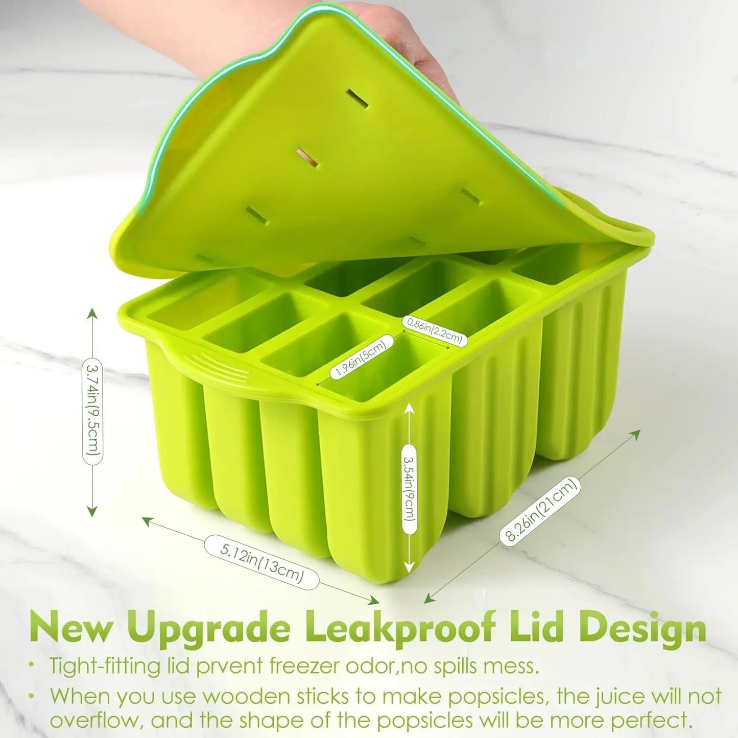 Summer DIY Ice Cream Tools With Wooden Sticks Silicone Popsicle Molds Kitchen Accessories Quench Thirst Snacks for Children