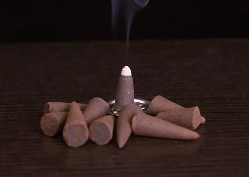 10pcs/box India Cone Incense Small Box Natural Fragrant Spices Jasmine Lavender Vanilla Living Room Buddhism Tower Incense
