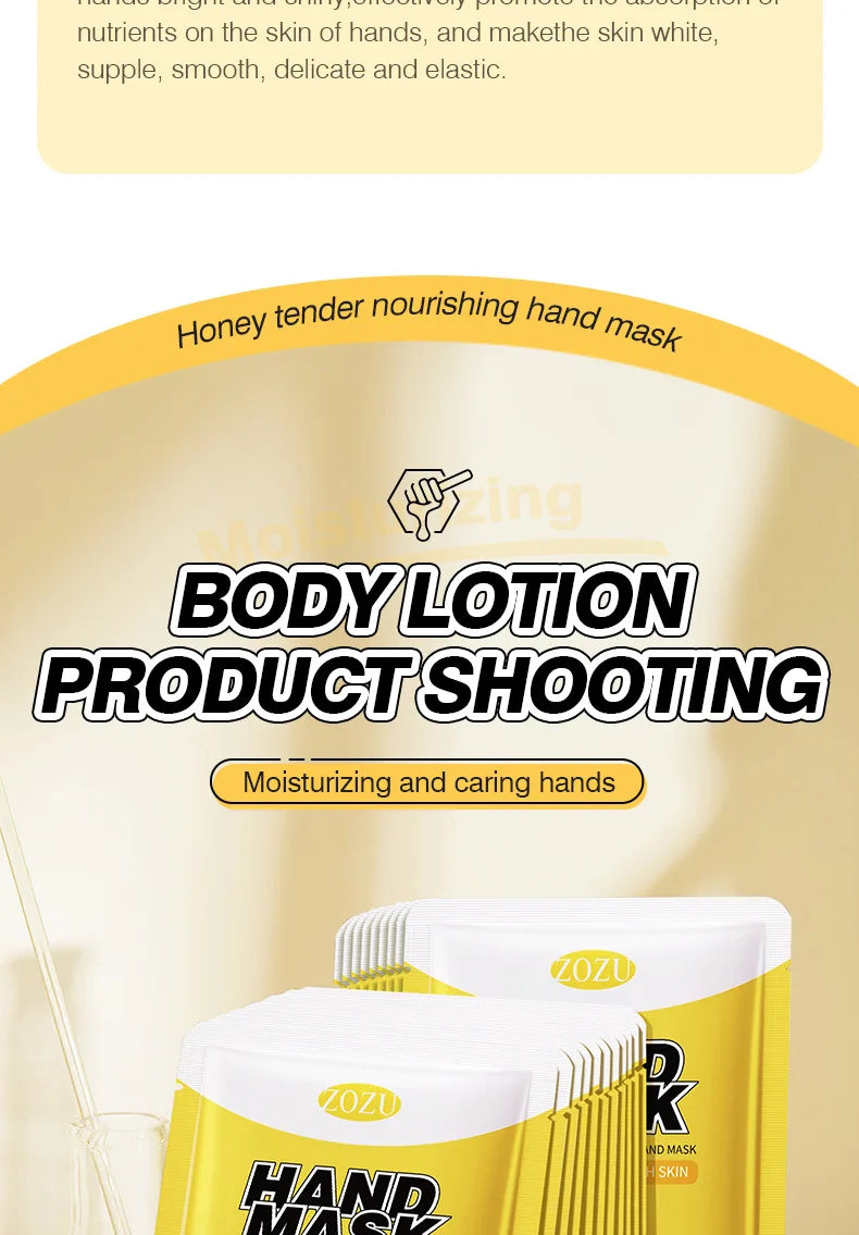 10 Pairs Honey Hand Mask Hands skincare Masks Moisturizing Nourishing Hydrating Tendering Smoothing Hands Skin Care Products Viralgem Store