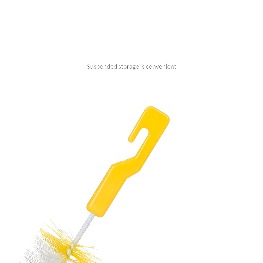 2PCS Competitive Price Small Bottle Cleaning Brush Baby Pacifier Brush Nylon Glass Bottle Brush Two-piece Milk Bottle Set