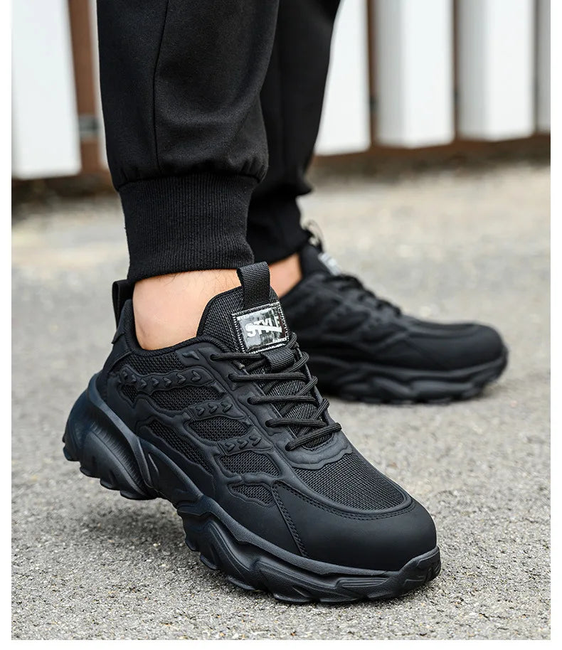 White Safety Shoes Men Steel Toe Boots Work Sneakers Anti-smash Anti-puncture Indestructible Shoes Sport Men Protective Shoes