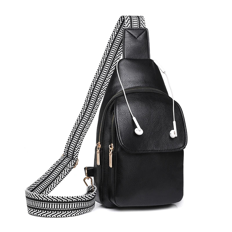 Women Bag Soft PU Leather Shoulder Purse Vintage Fashion Female Chest Bag Designer Multifunctional Shoulder Messenger Crossbody Viralgem Store