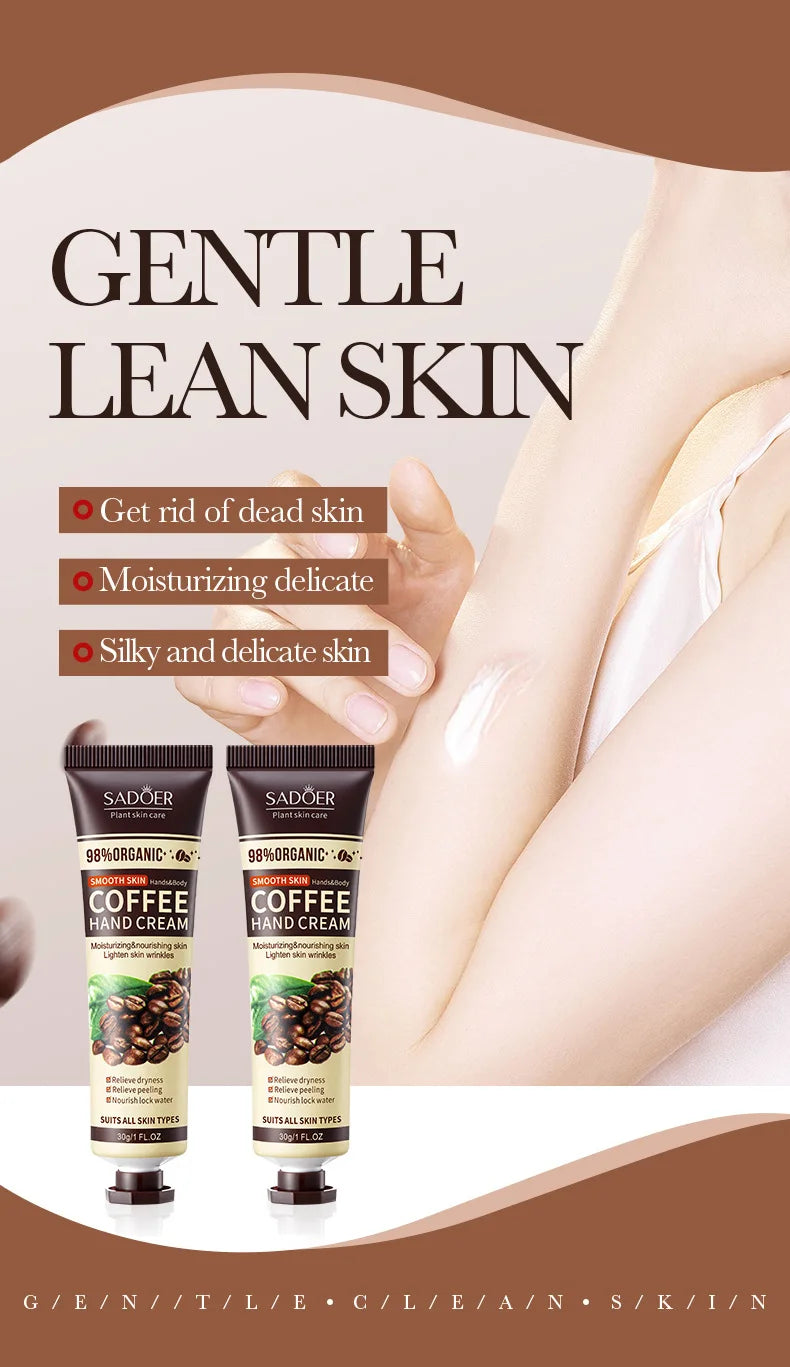 1/2/3/5pcs SADOER Coffee Hand Cream Sets Moisturizing Nourishing Whitening Hydrating Hands Skin Care Products Viralgem Store