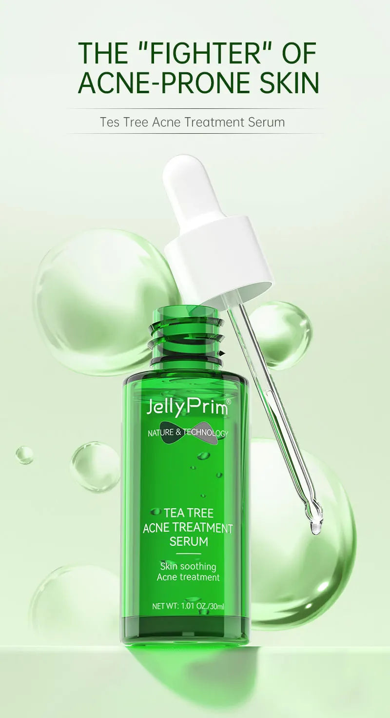 Tea Tree Acne Treatment Facial Serum Moisturizing Hyaluronic Acid Oil Control Pimple Removal Essence Face Serum Skin Care