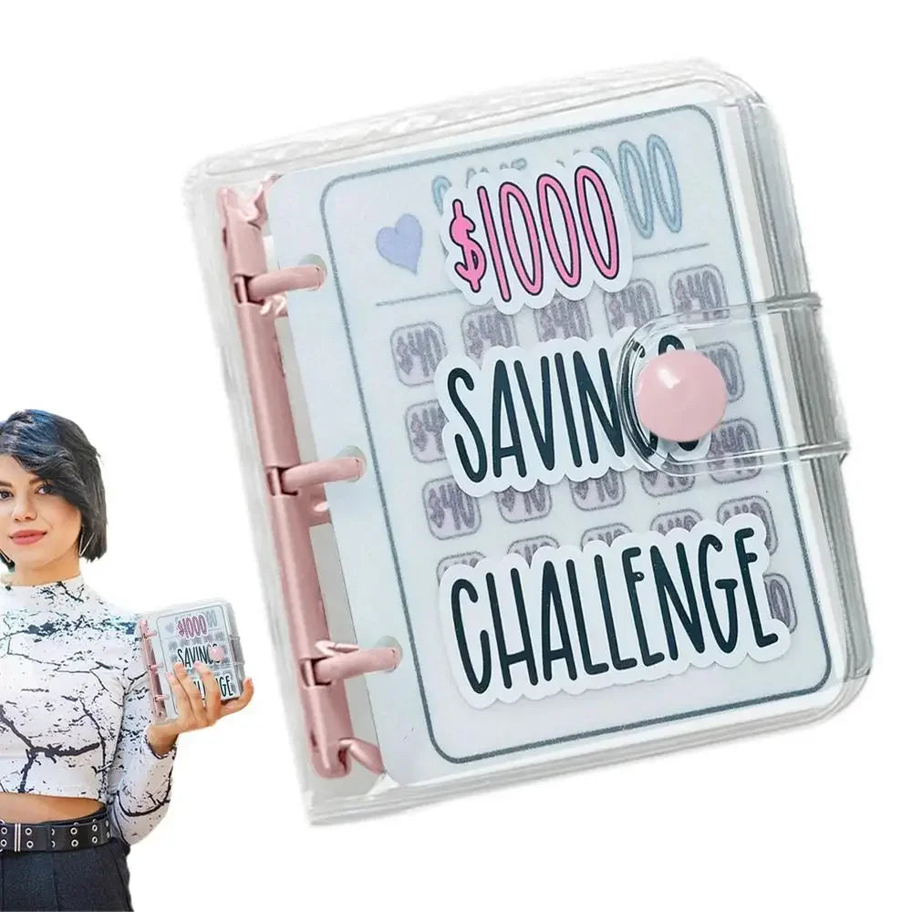 1000 Savings Challenge Binder , Money Saving Binder, Savings Challenges Book with Envelopes, Envelope Savings Challenge, Mini Bu